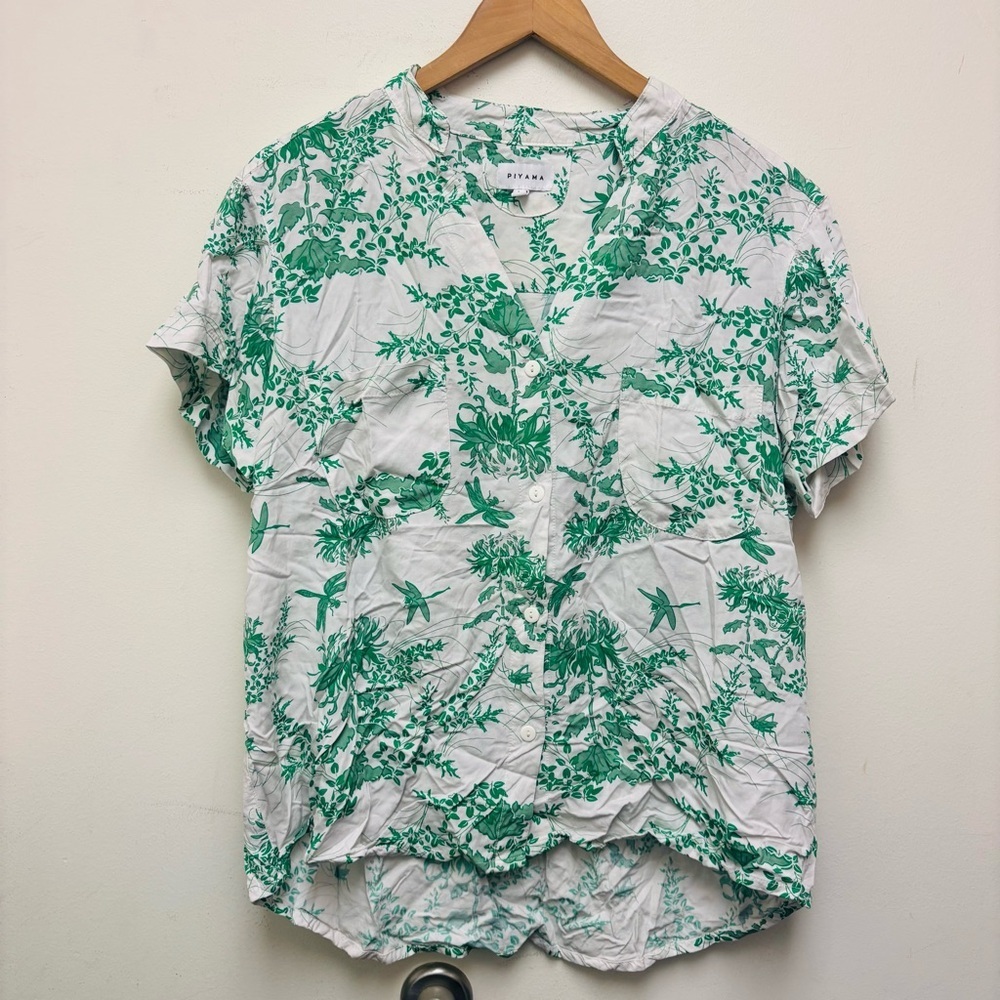 Piyama Maggie Pajama Set Vintage Olive Palm - Picture 10 of 16